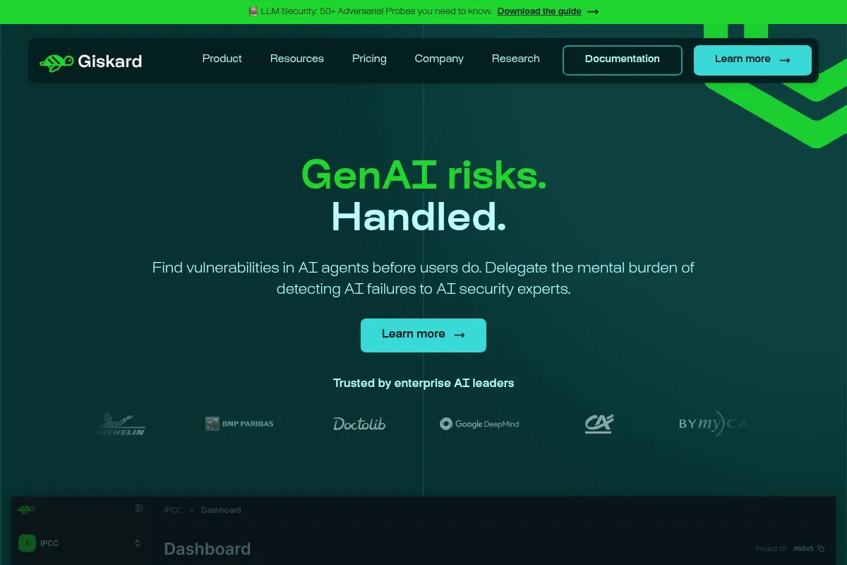 Giskard website preview