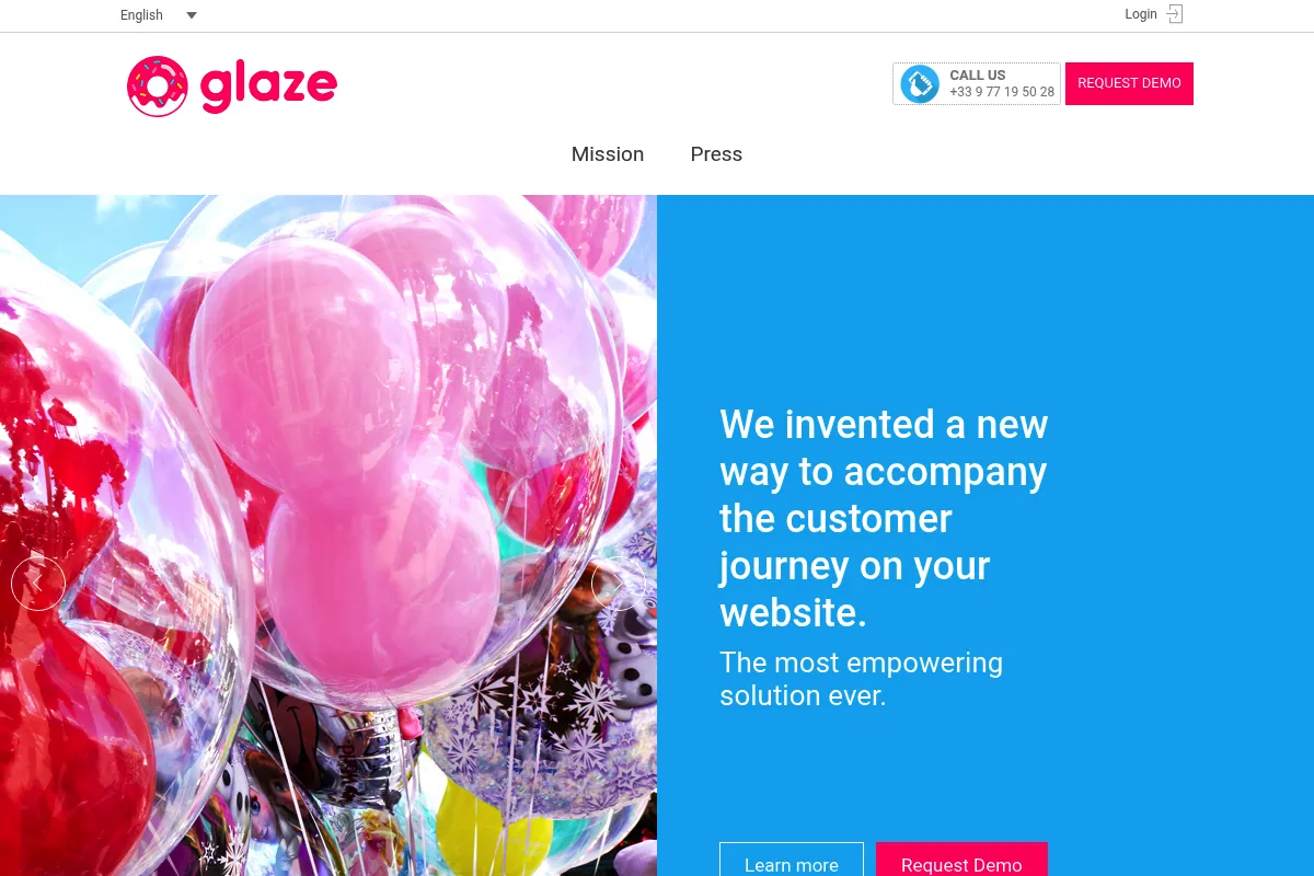 Glaze website preview