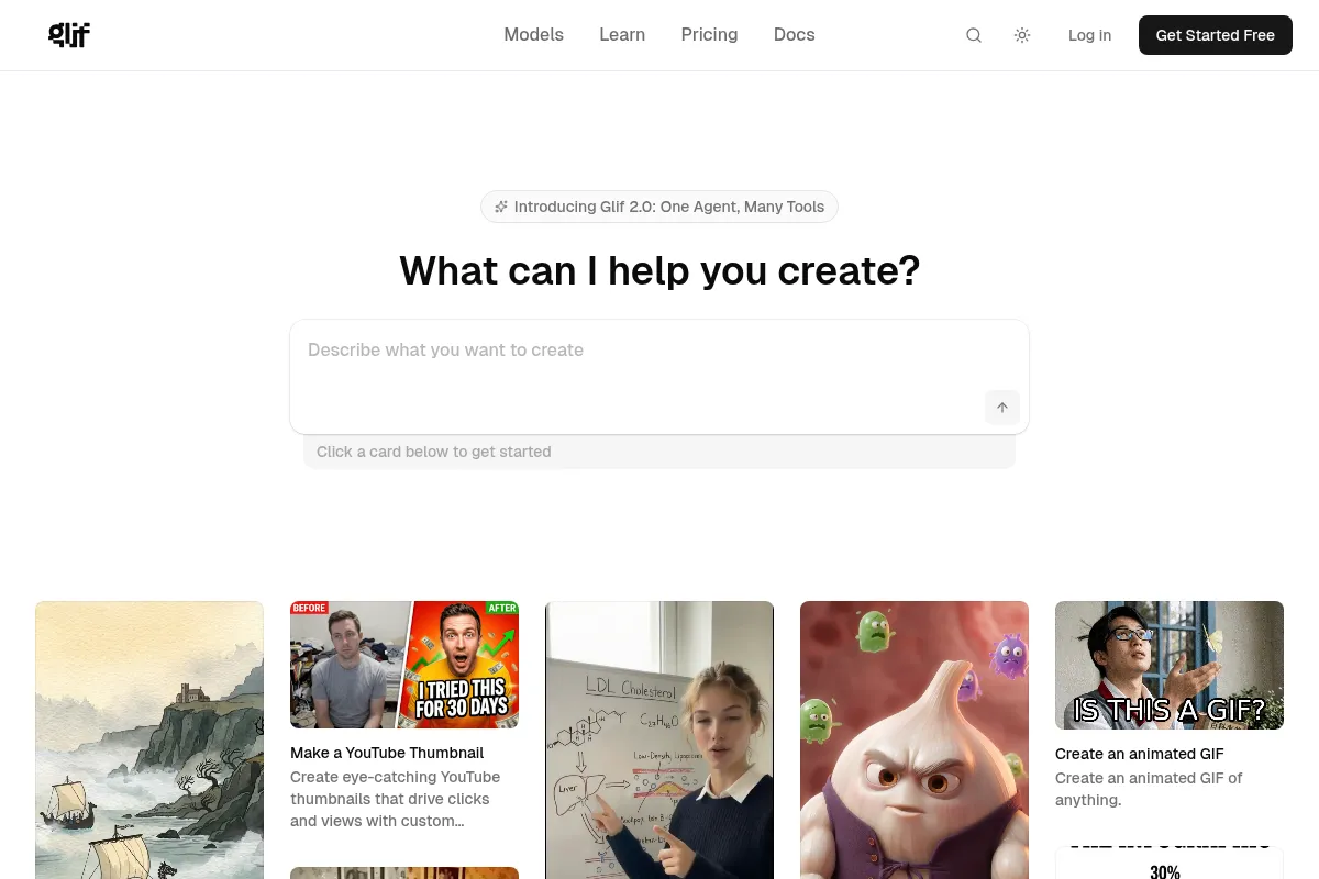 Glif website preview