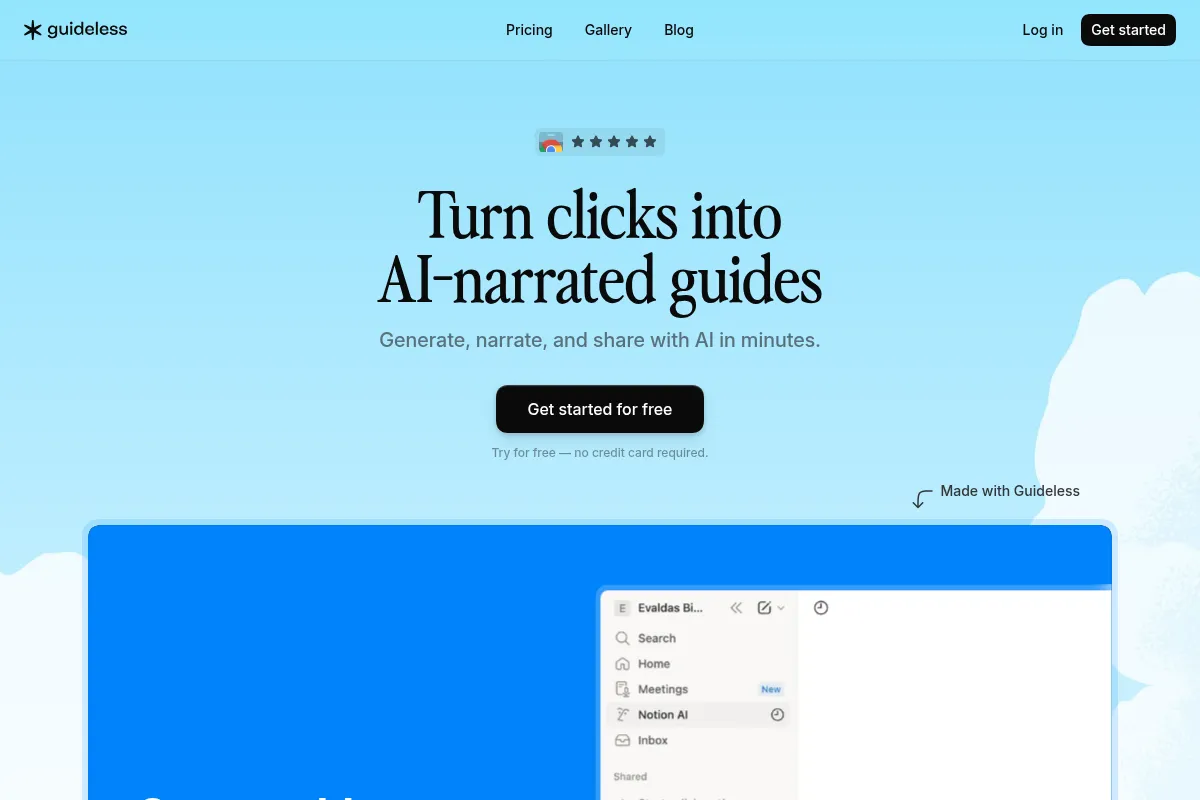 Guideless website preview
