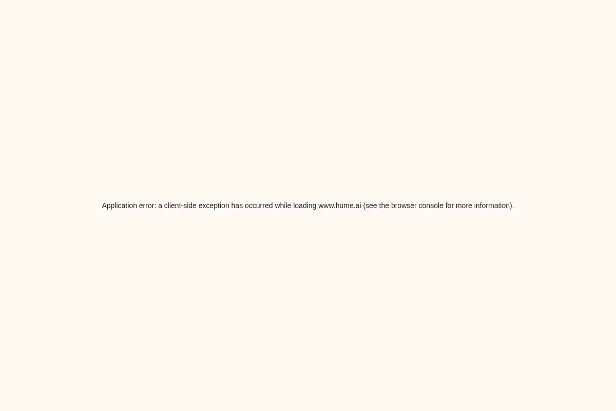 Hume AI website preview