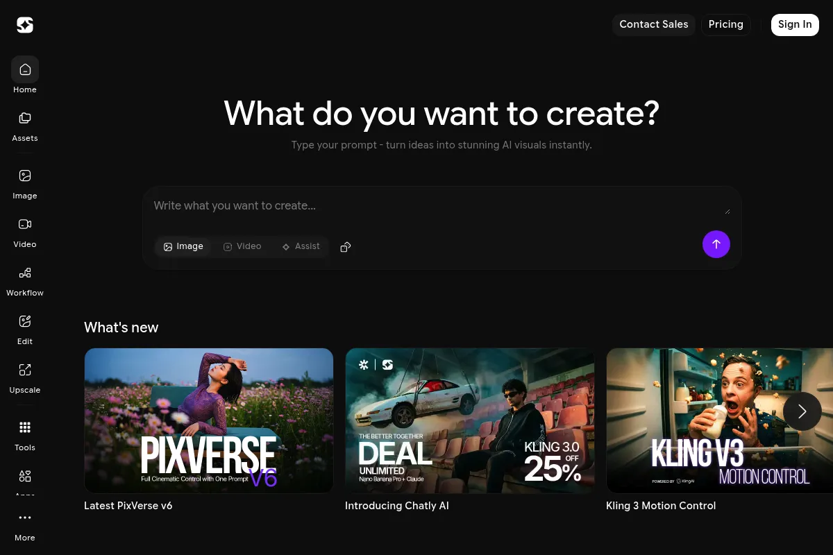 ImagineArt website preview