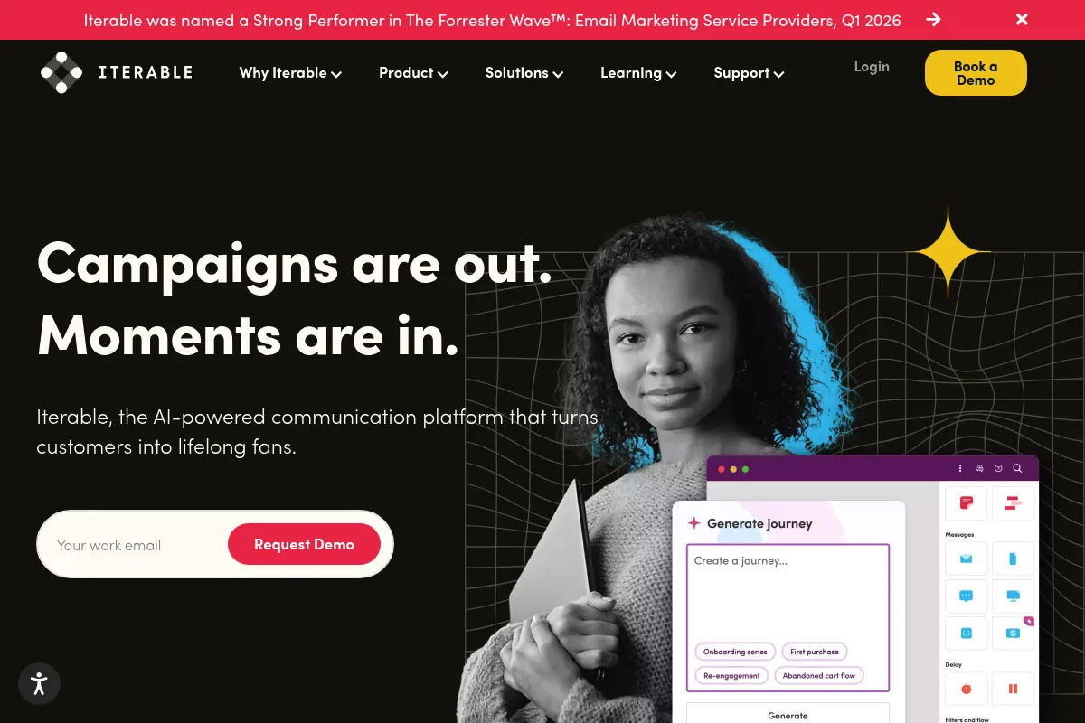 Iterable website preview