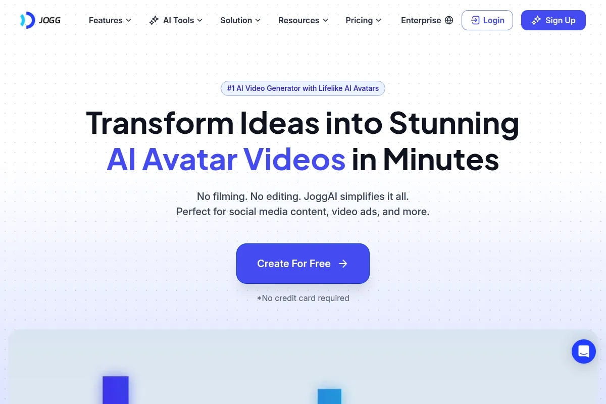 JoggAI website preview
