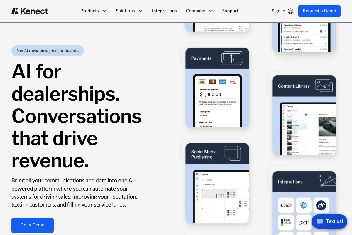 Kenect website preview