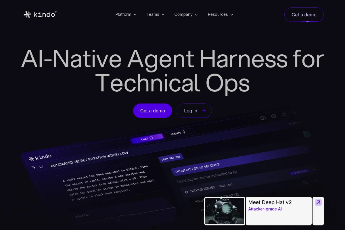 Kindo website preview