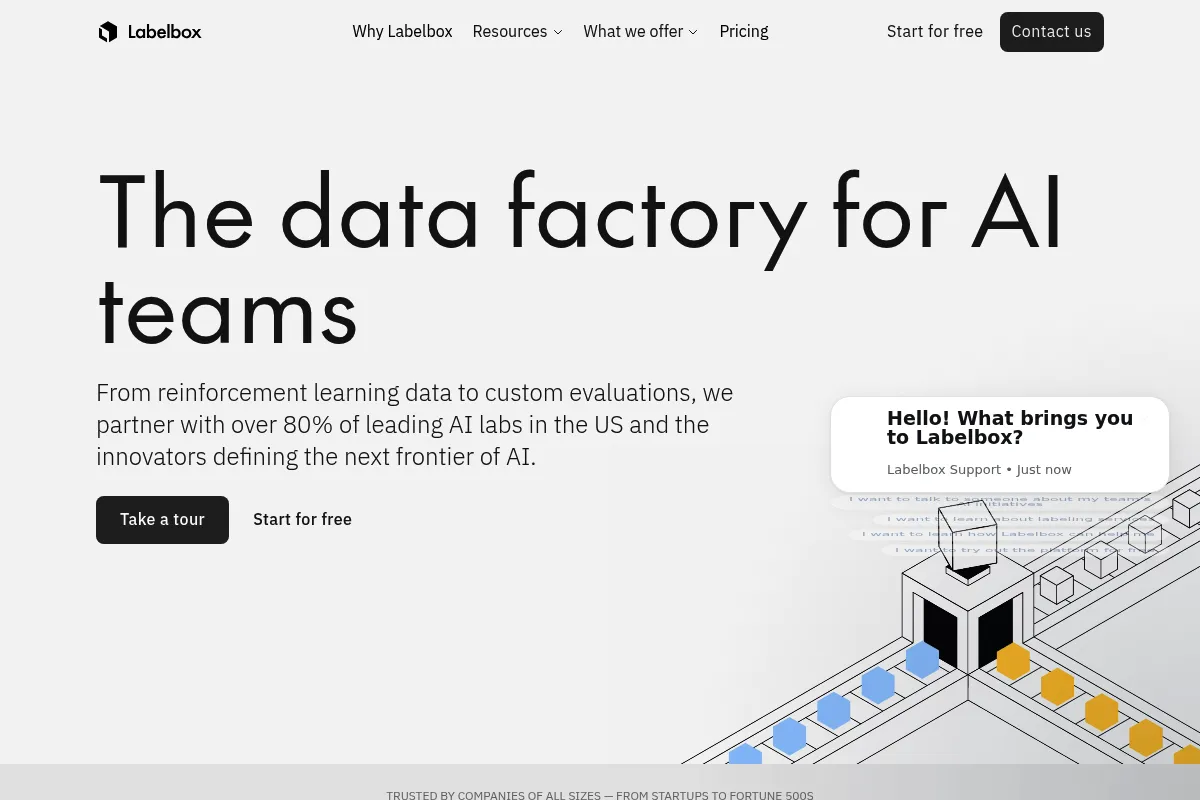 Labelbox website preview