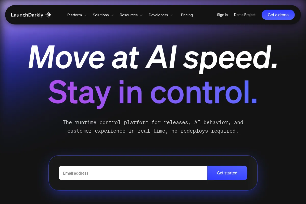 LaunchDarkly website preview