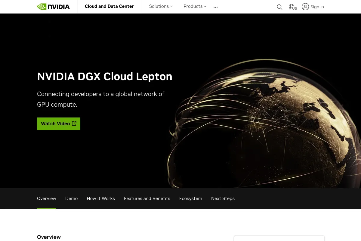 Lepton AI website preview