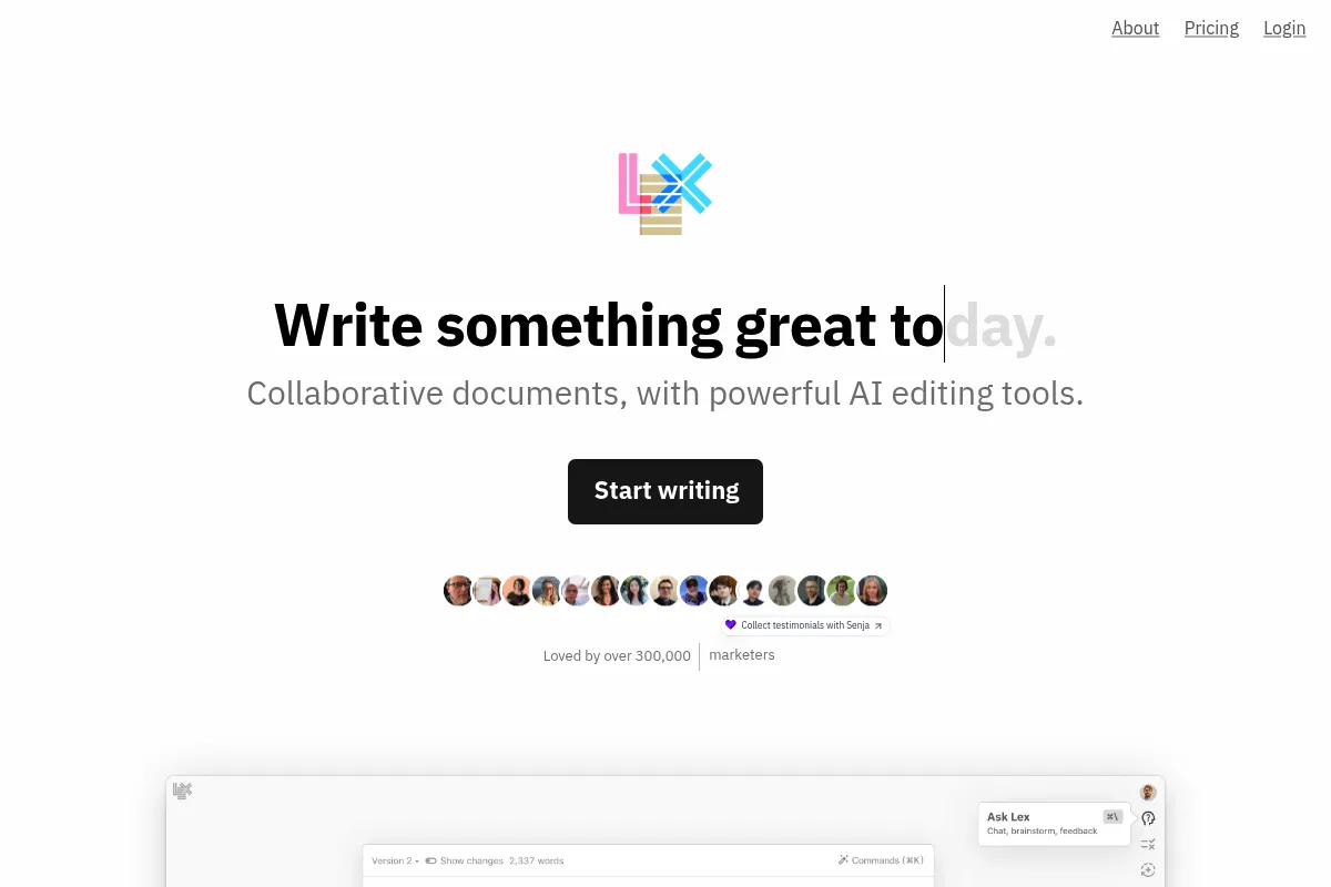 Lex website preview