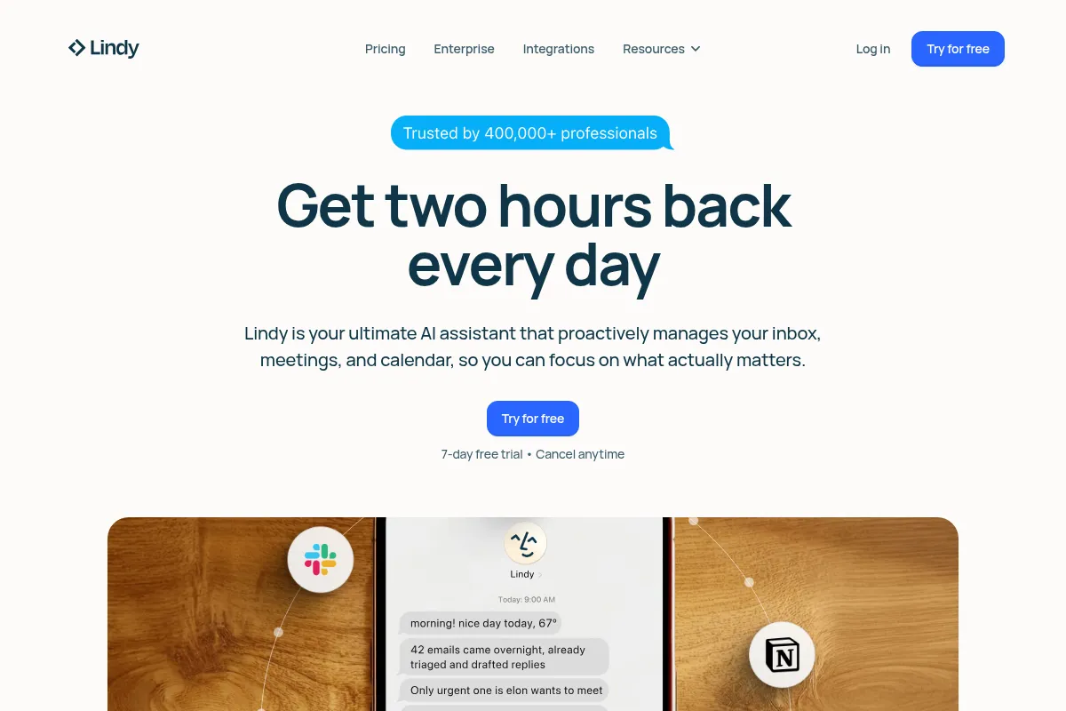 Lindy website preview