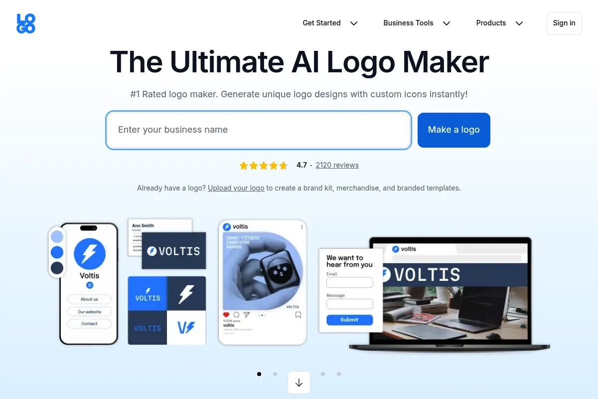 Logo.com website preview