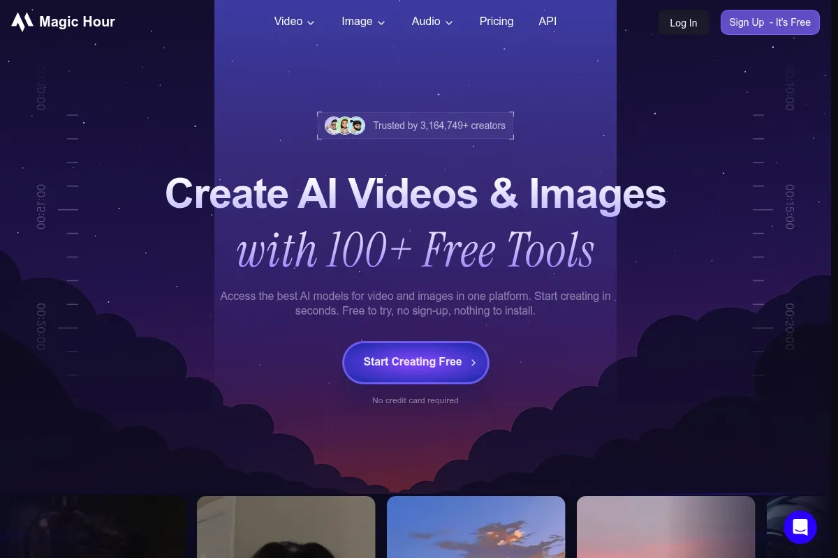 Magic Hour website preview