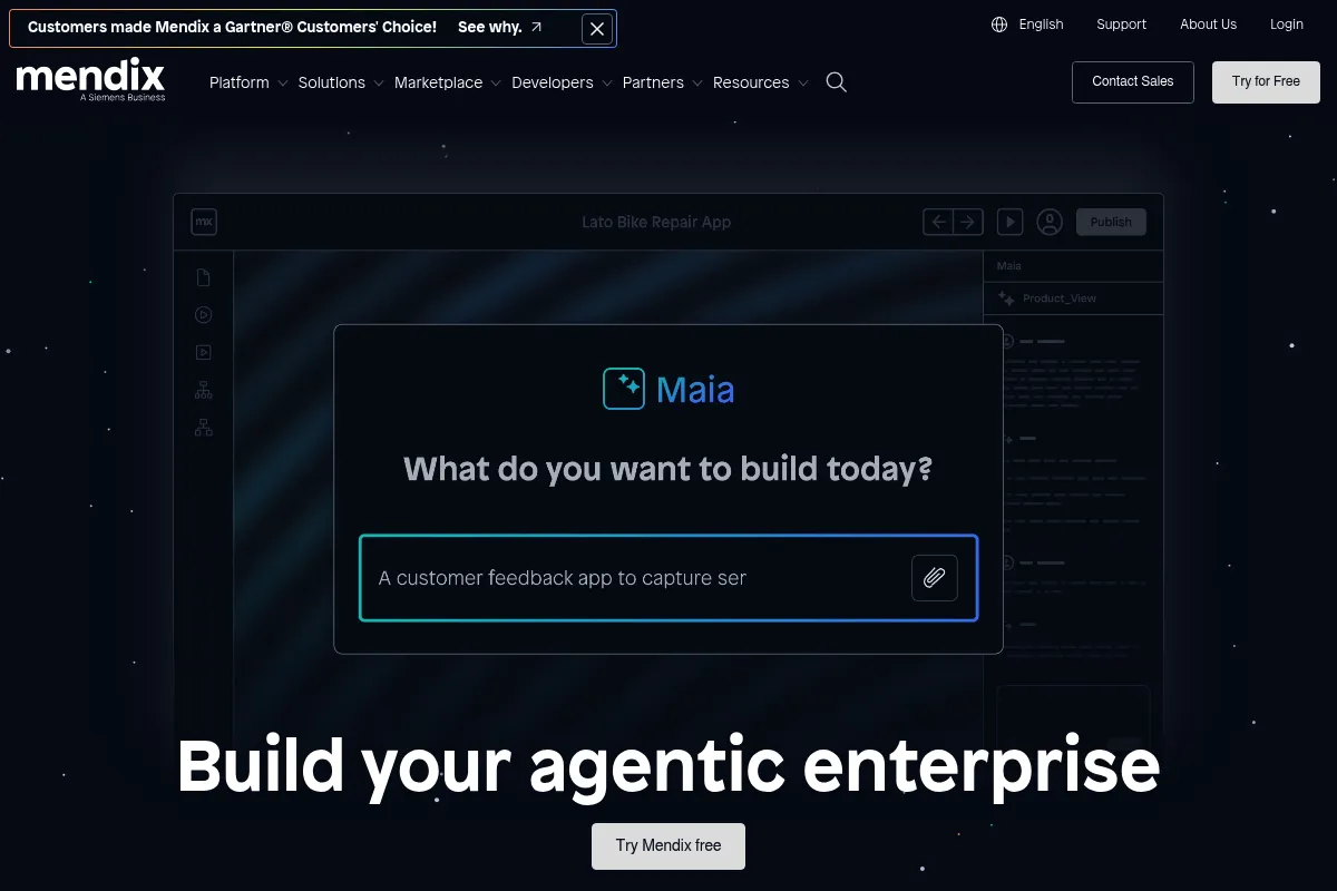 Mendix website preview