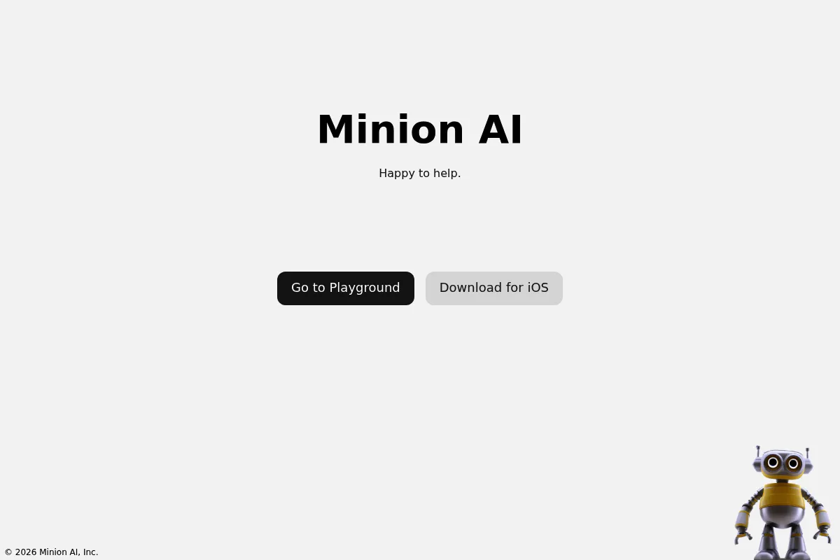 Minion website preview