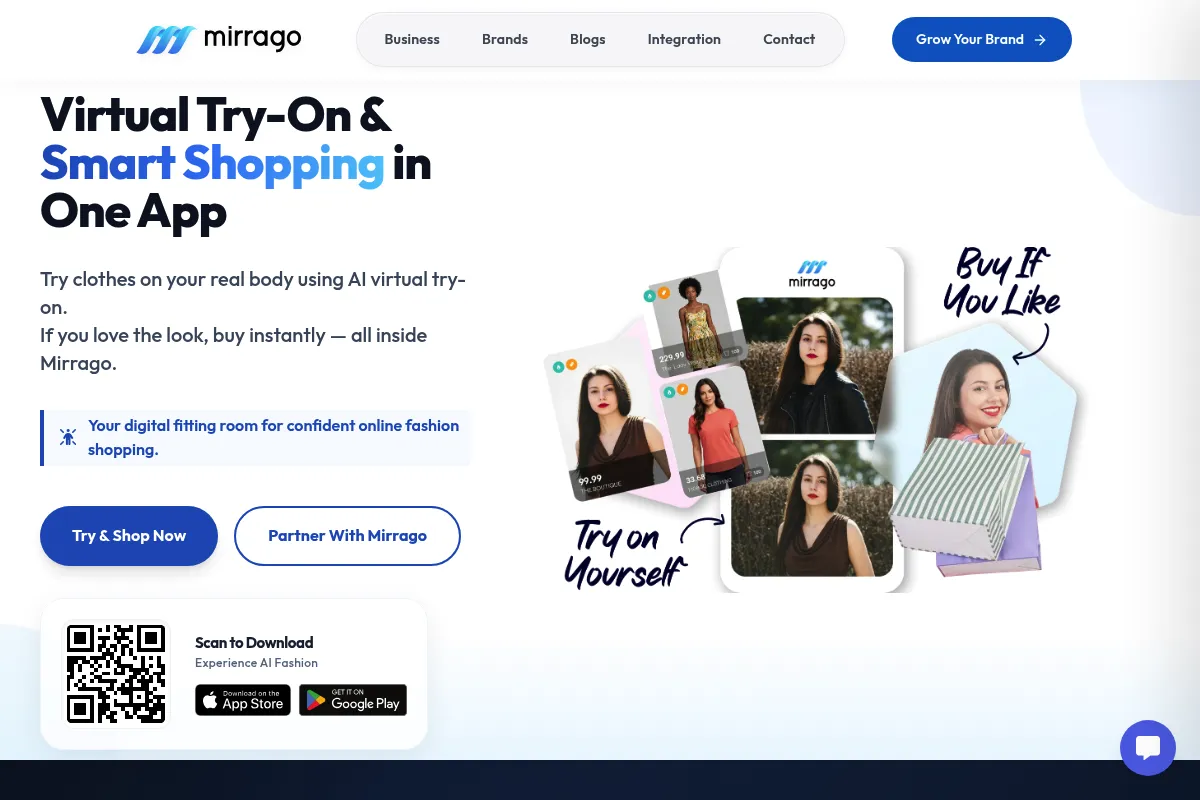 Mirrago website preview