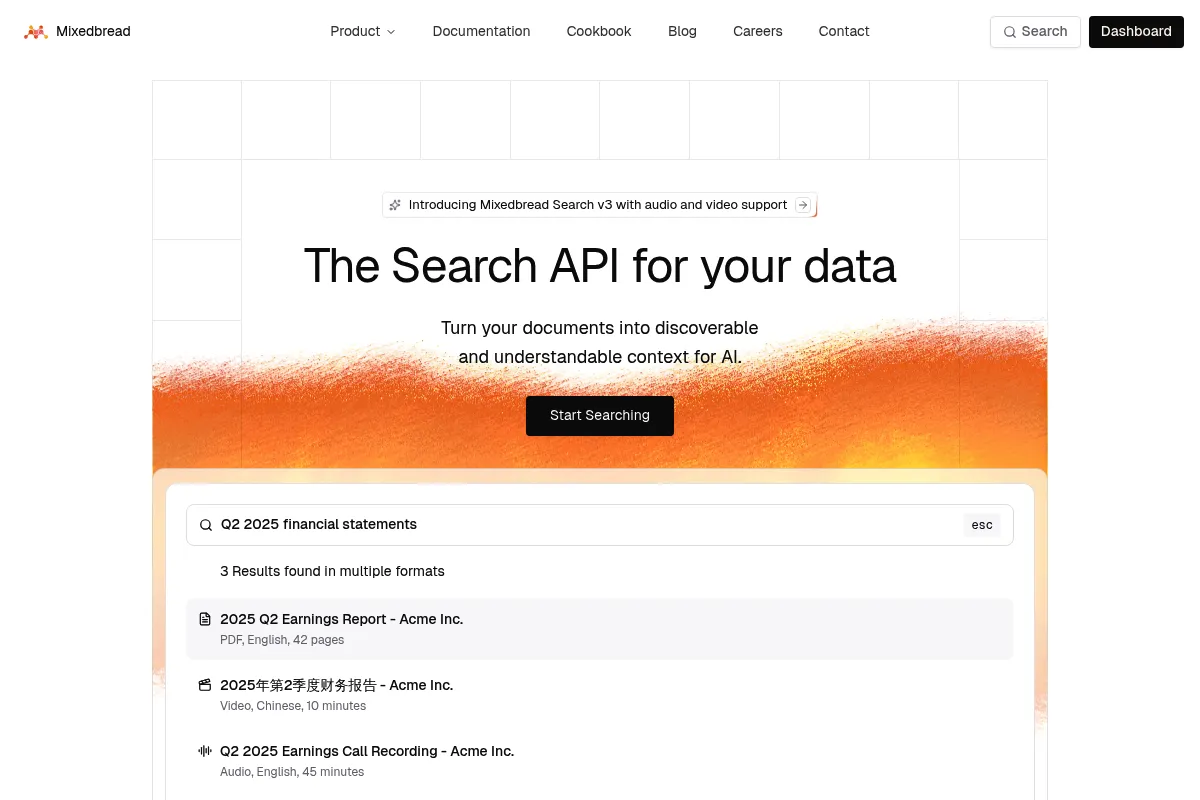 mixedbread ai website preview