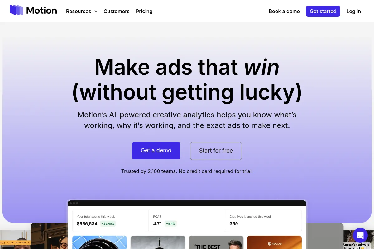 Motion website preview
