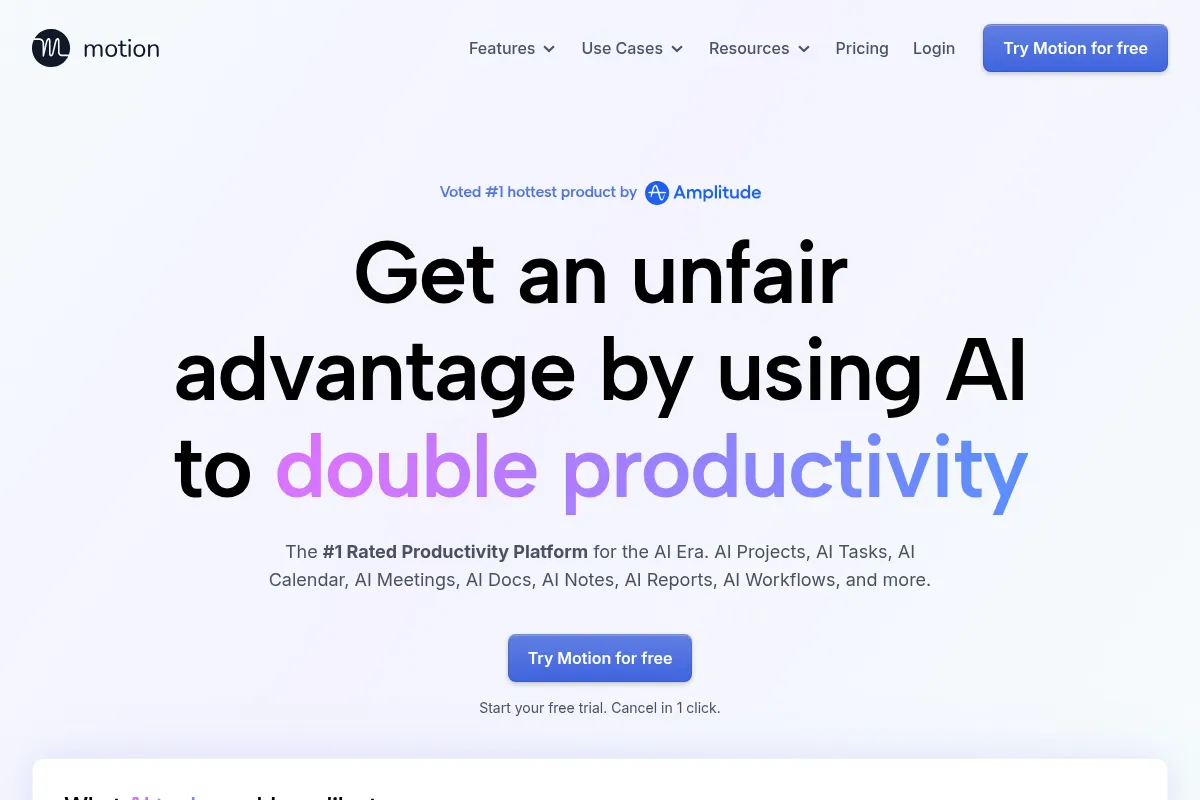 Motion website preview