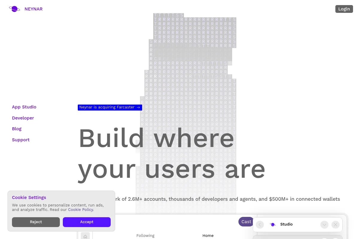 Neynar website preview