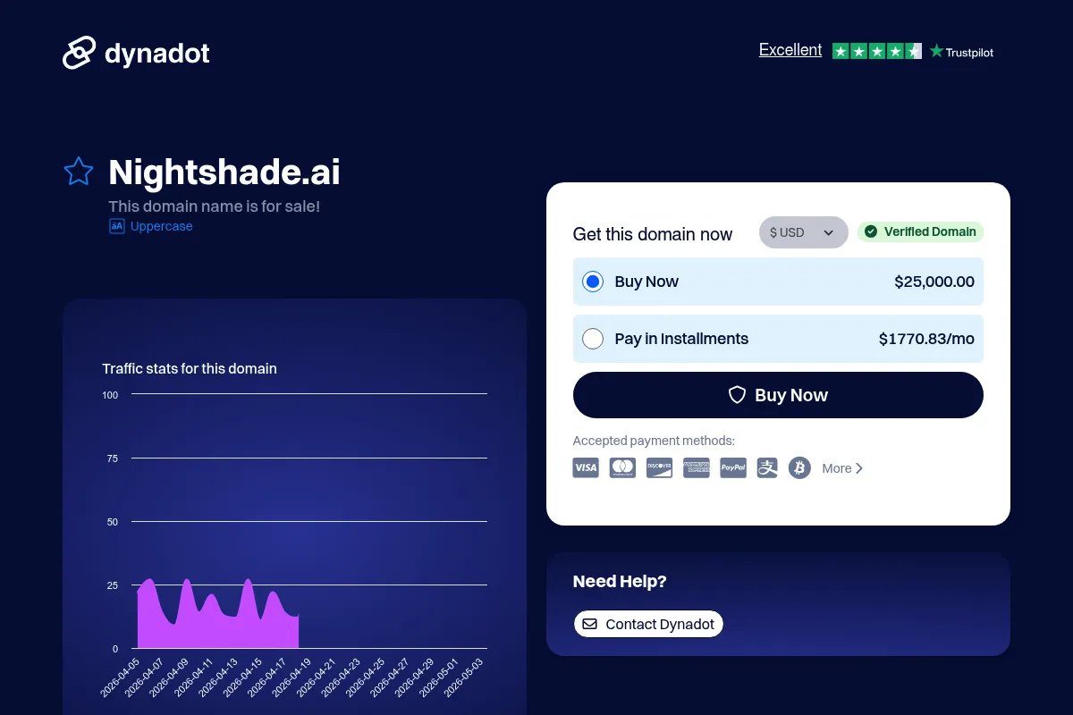 Nightshade website preview