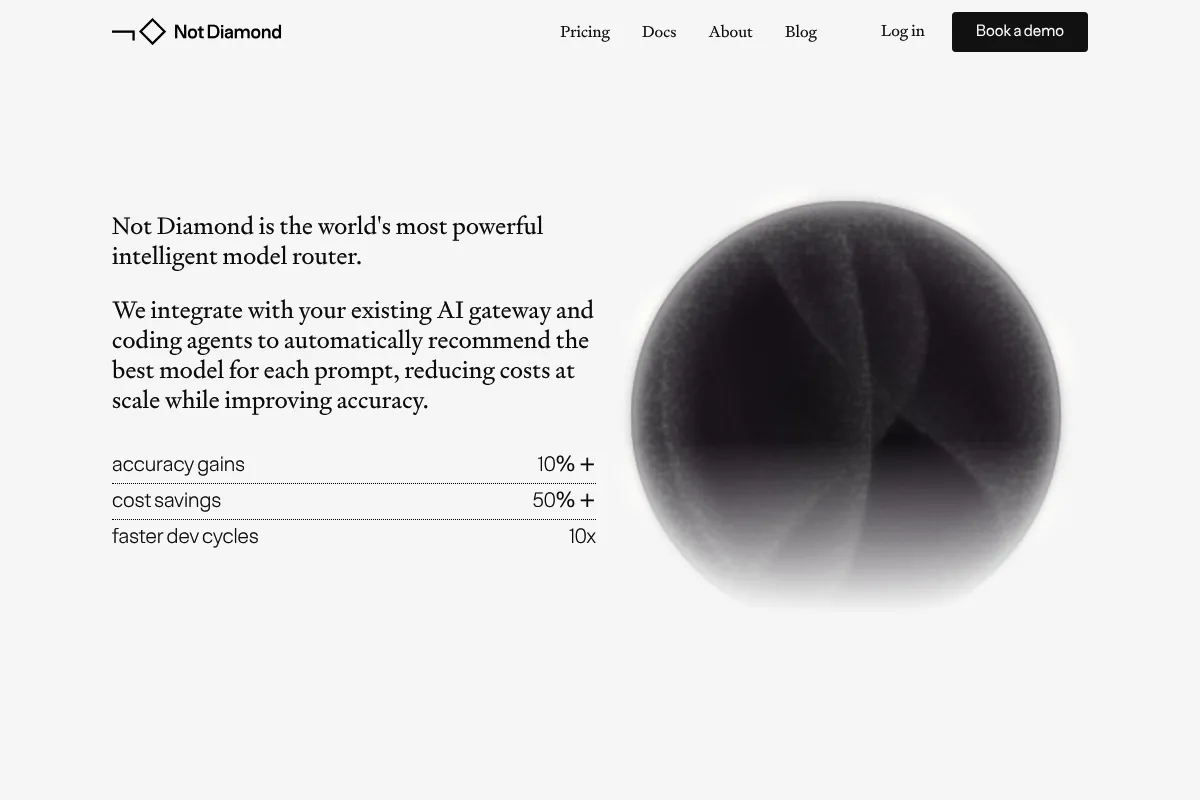 Not Diamond website preview