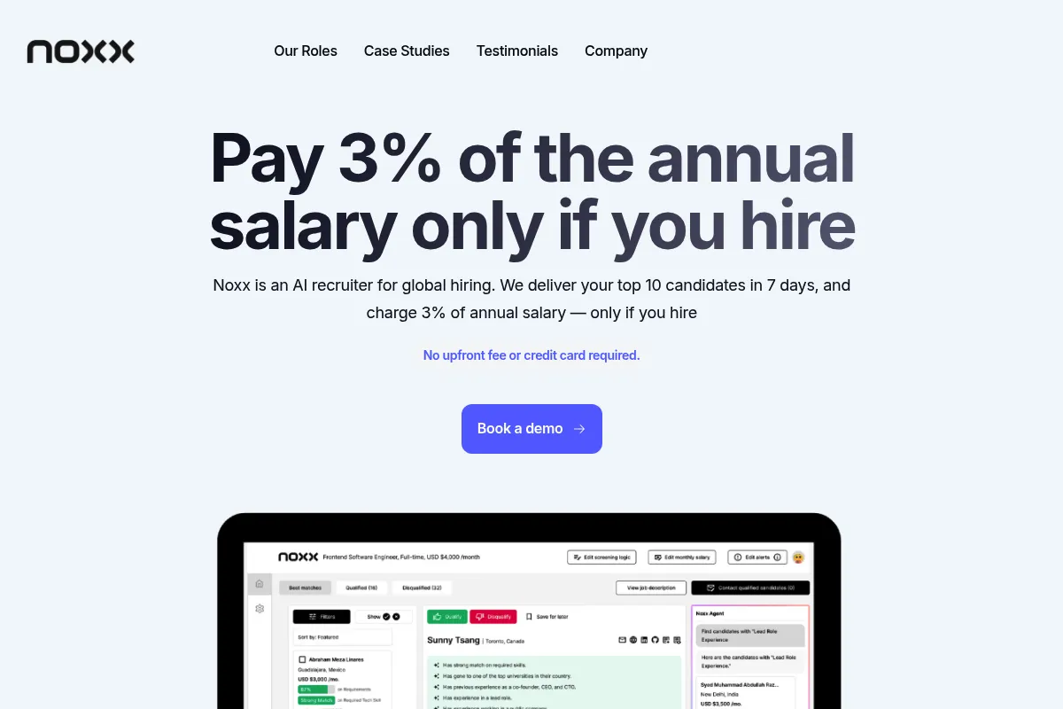 Noxx website preview
