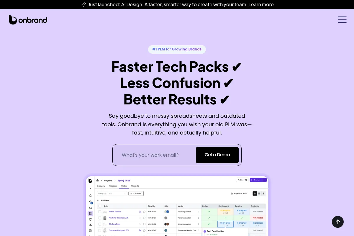 OnBrand website preview