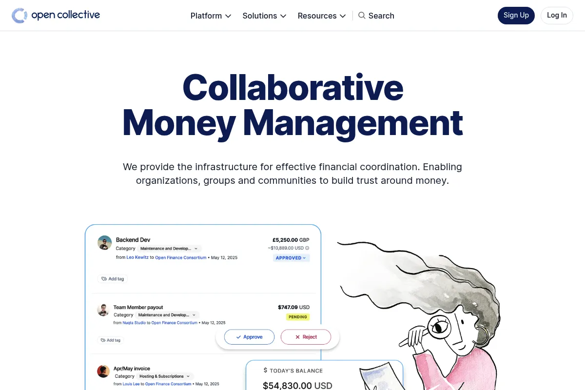 Open Collective website preview