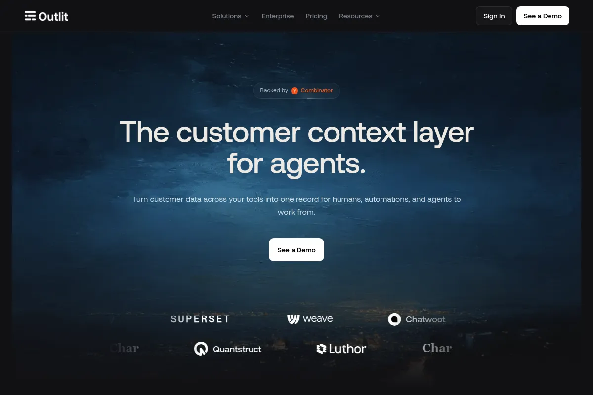 Outlit website preview