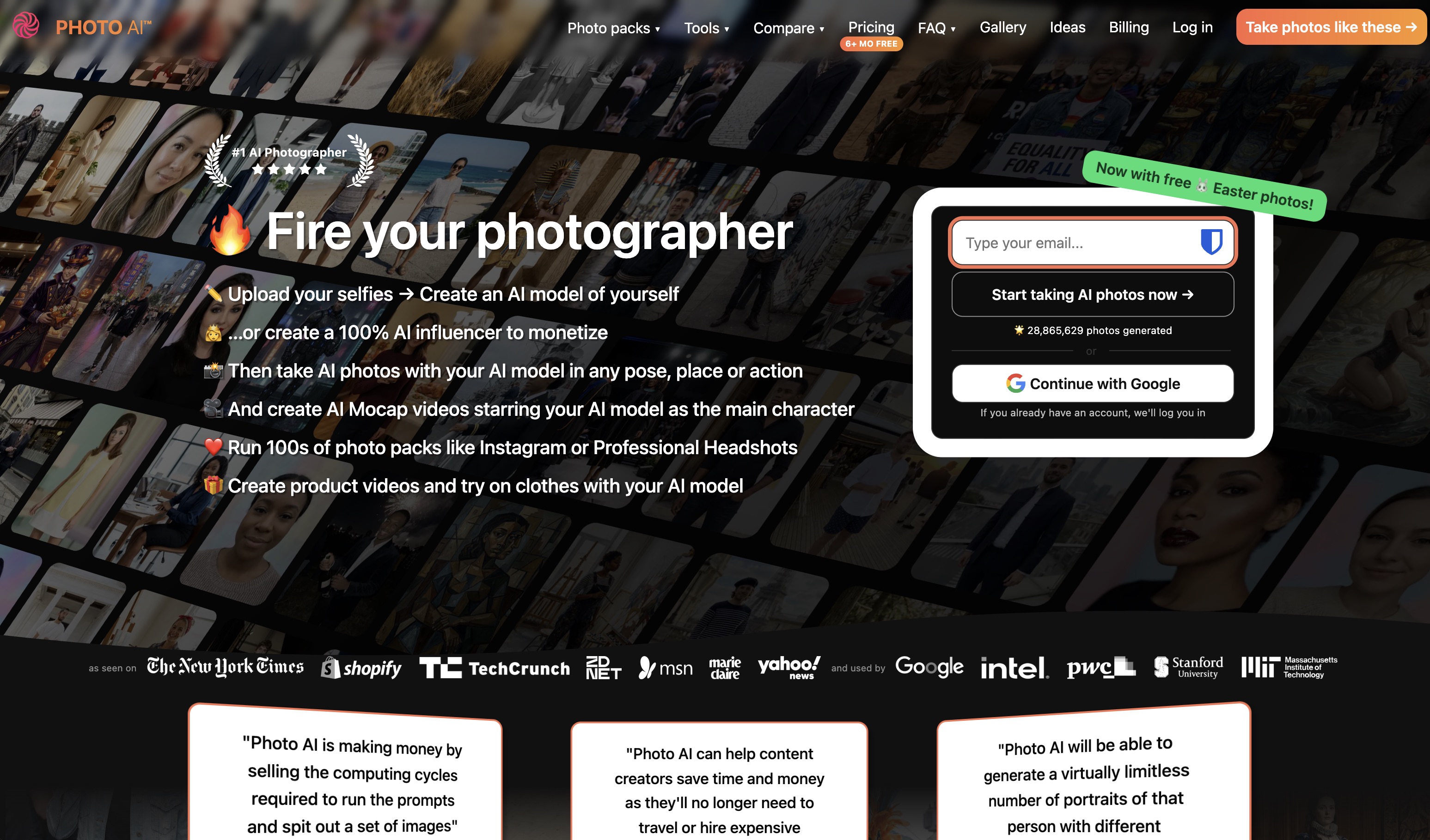 Photo AI website preview