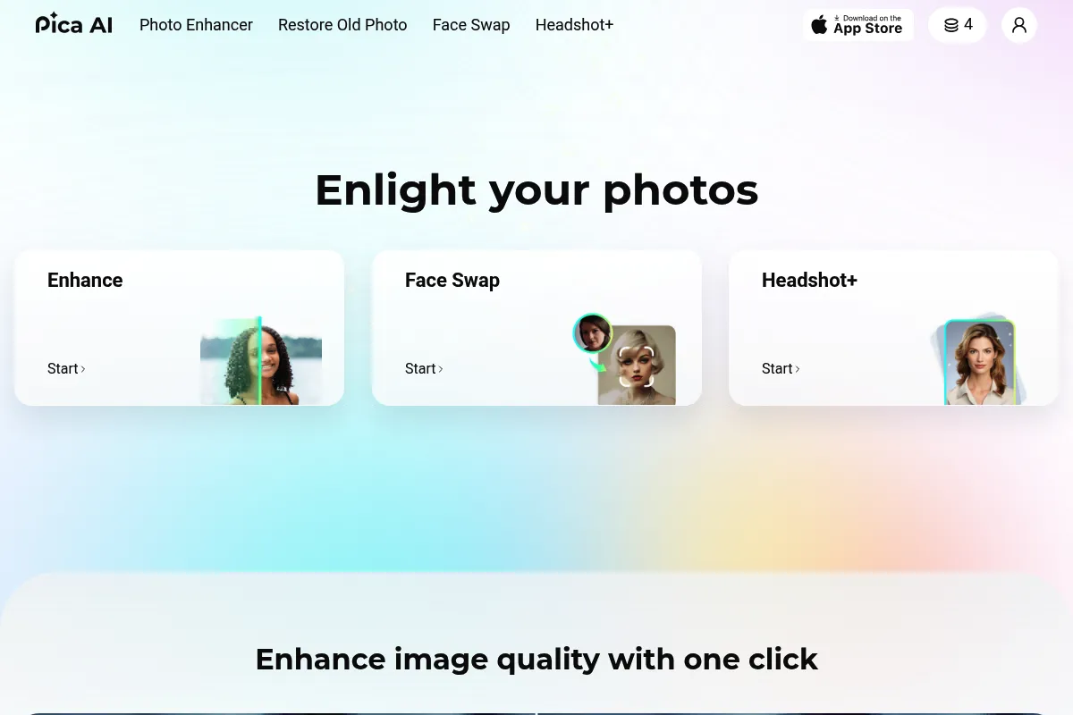 Pica AI website preview