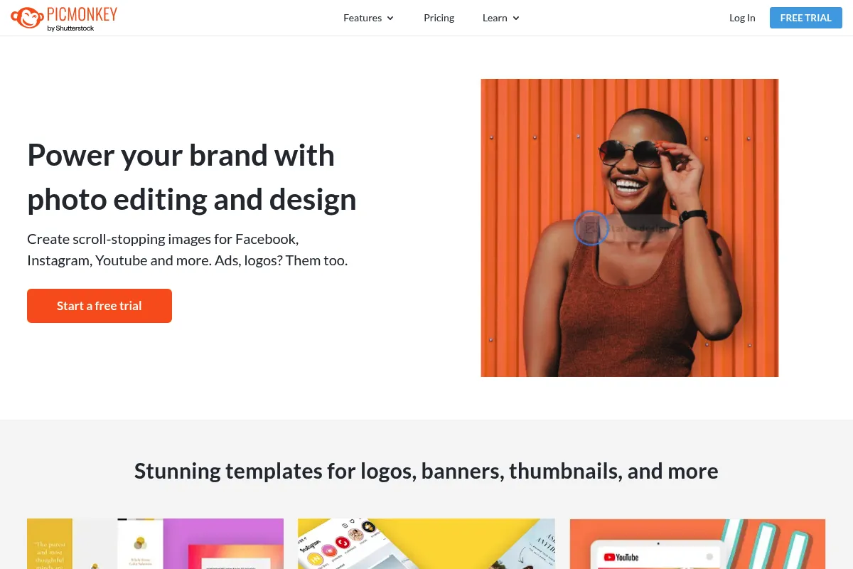 PicMonkey website preview