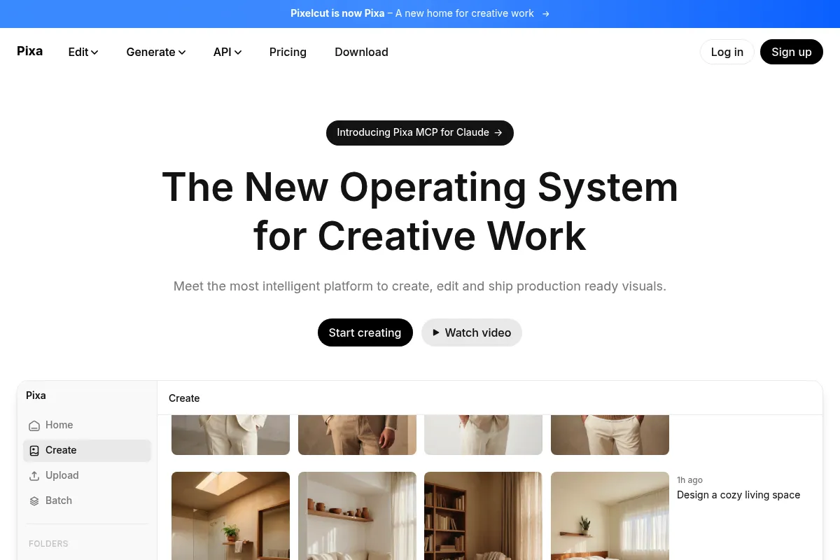 Pixelcut website preview