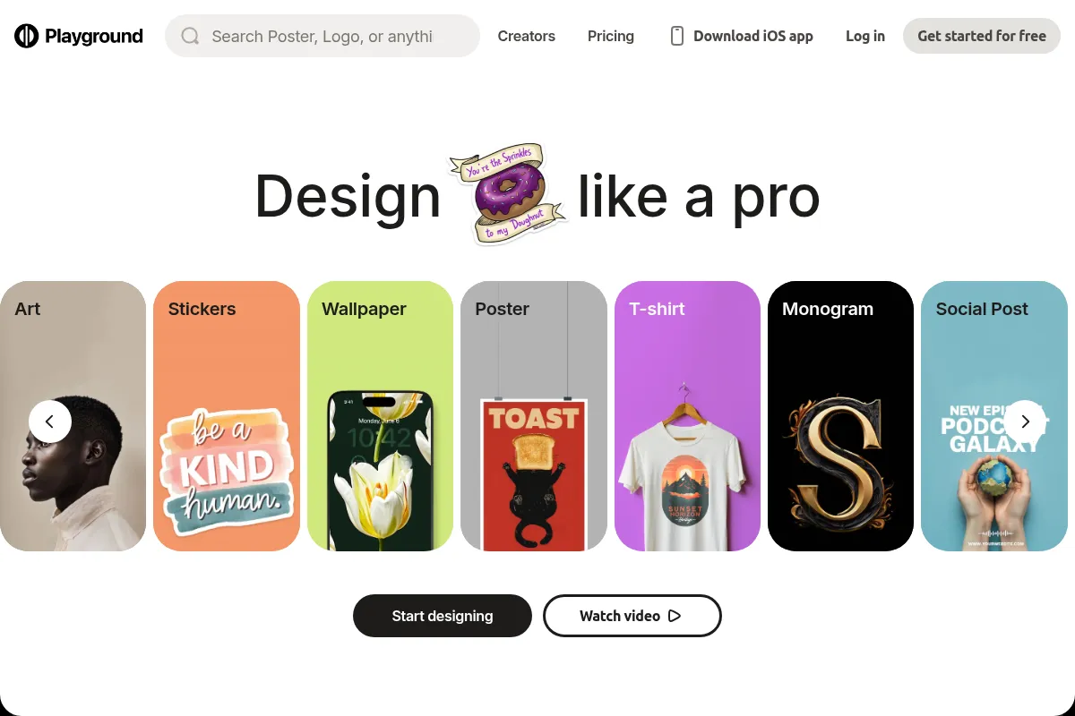 Playground AI website preview