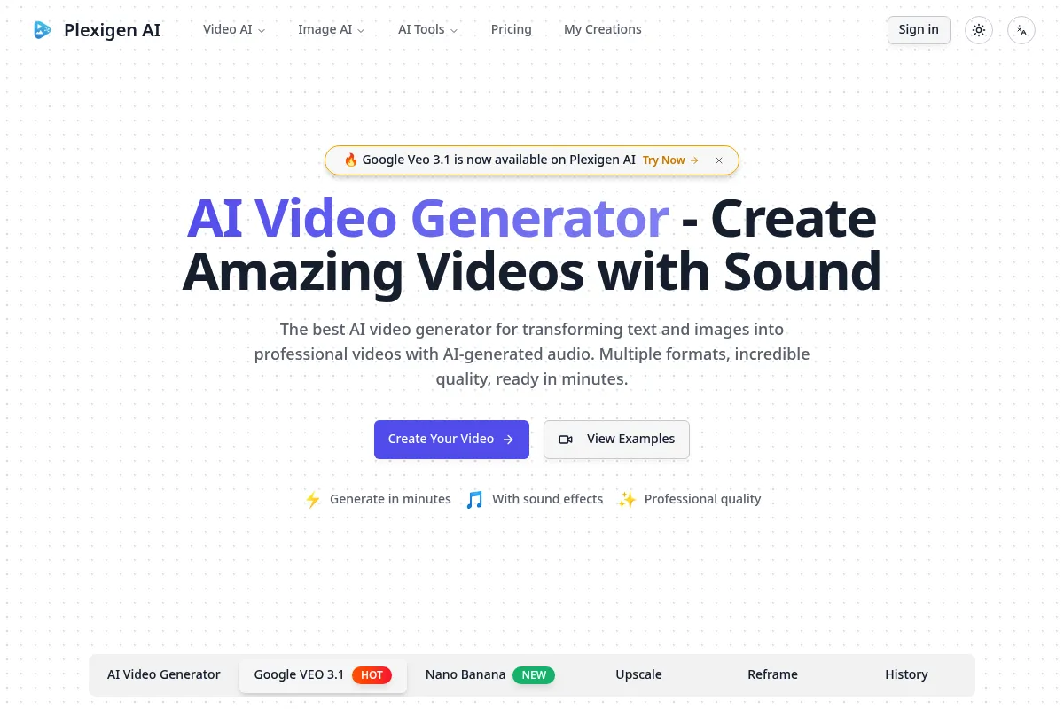 Plexigen AI website preview