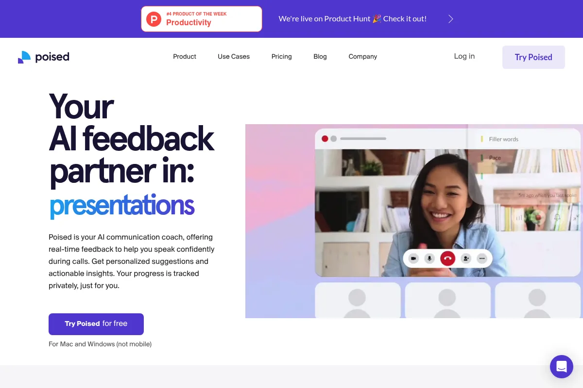 Poised website preview