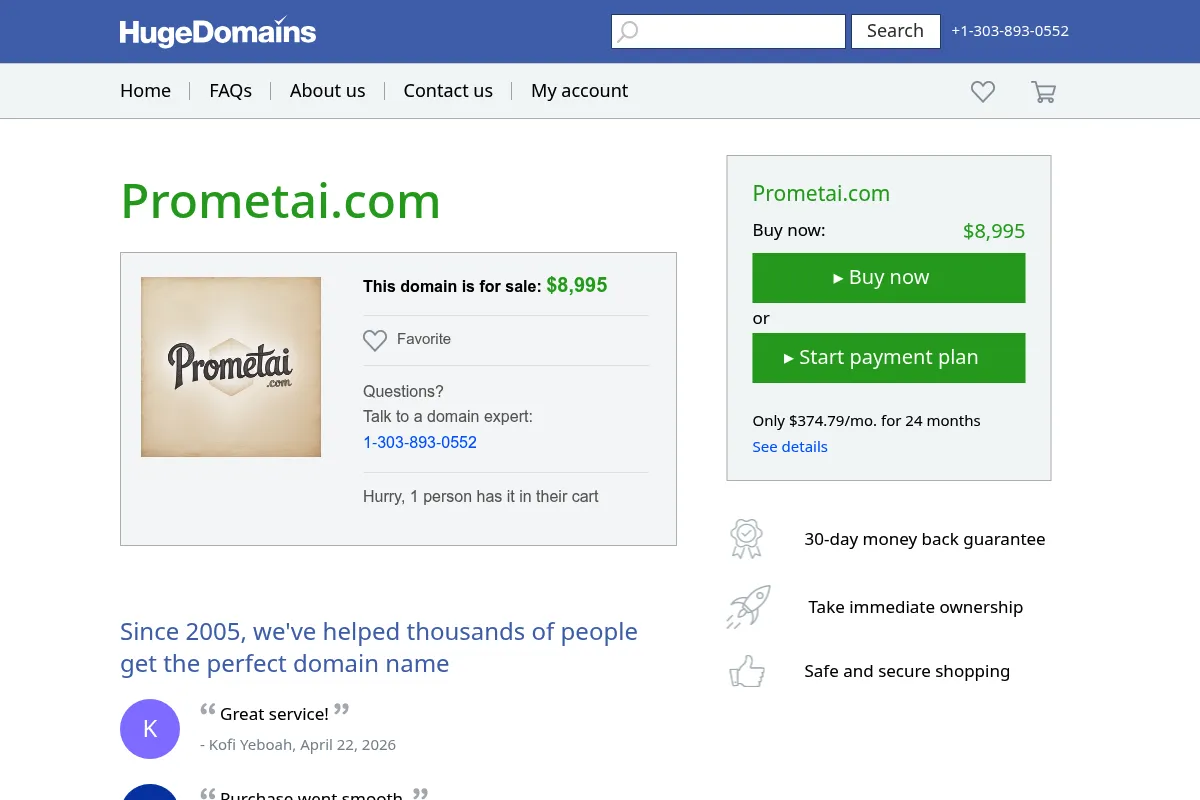 PrometAI website preview
