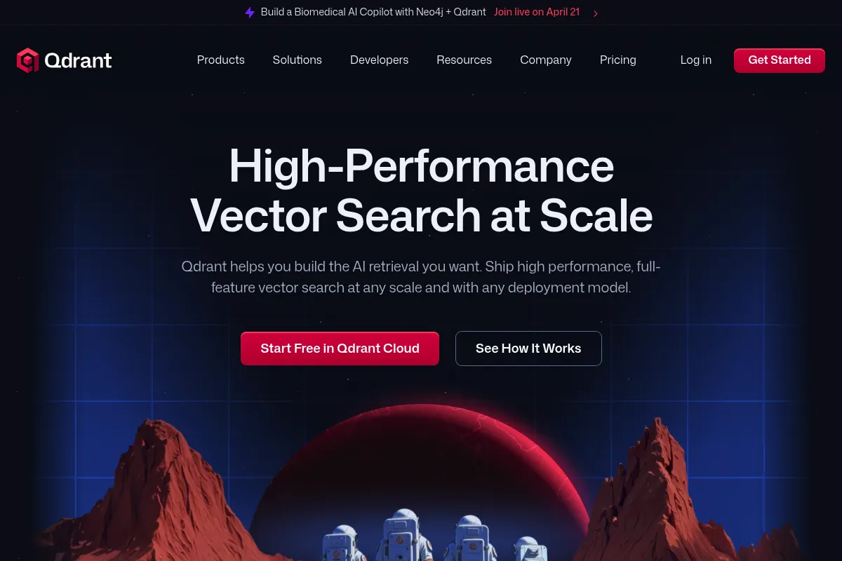 Qdrant website preview