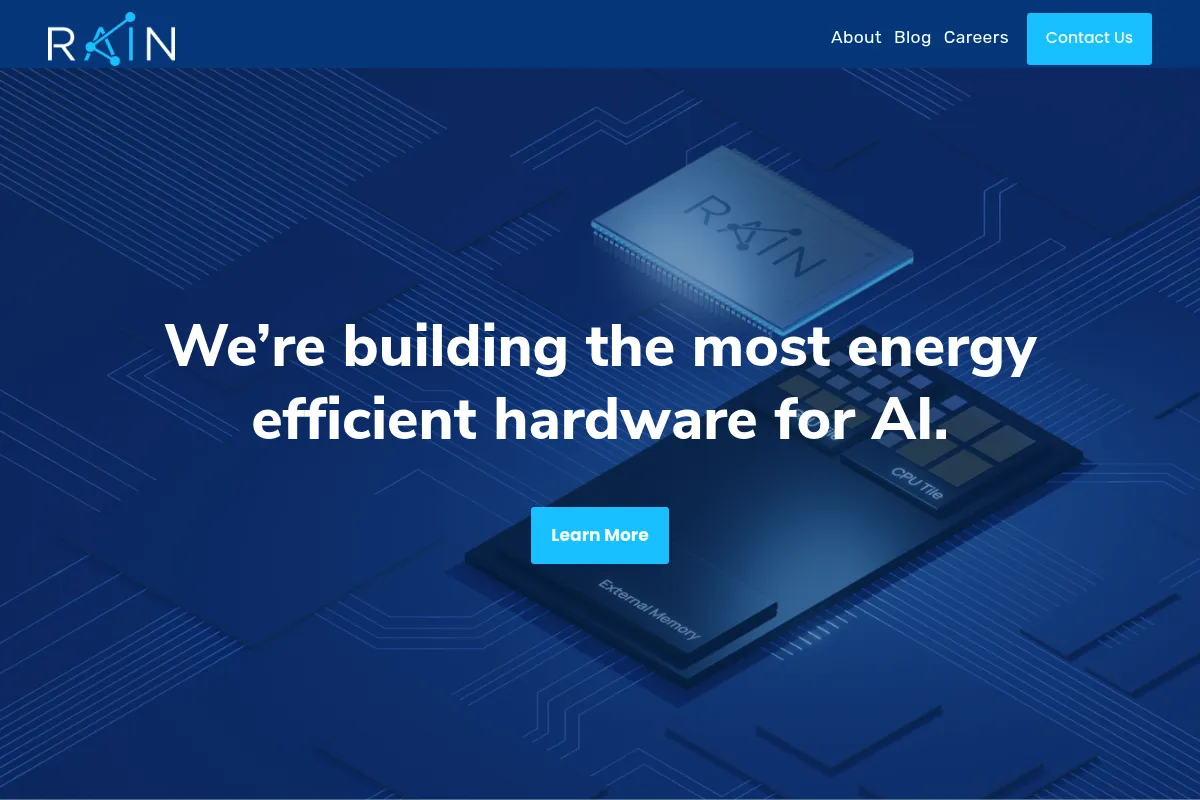Rain AI website preview