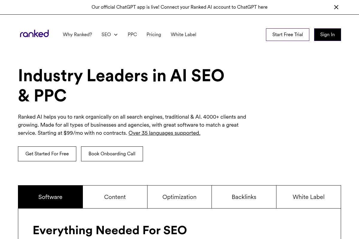 Ranked AI website preview