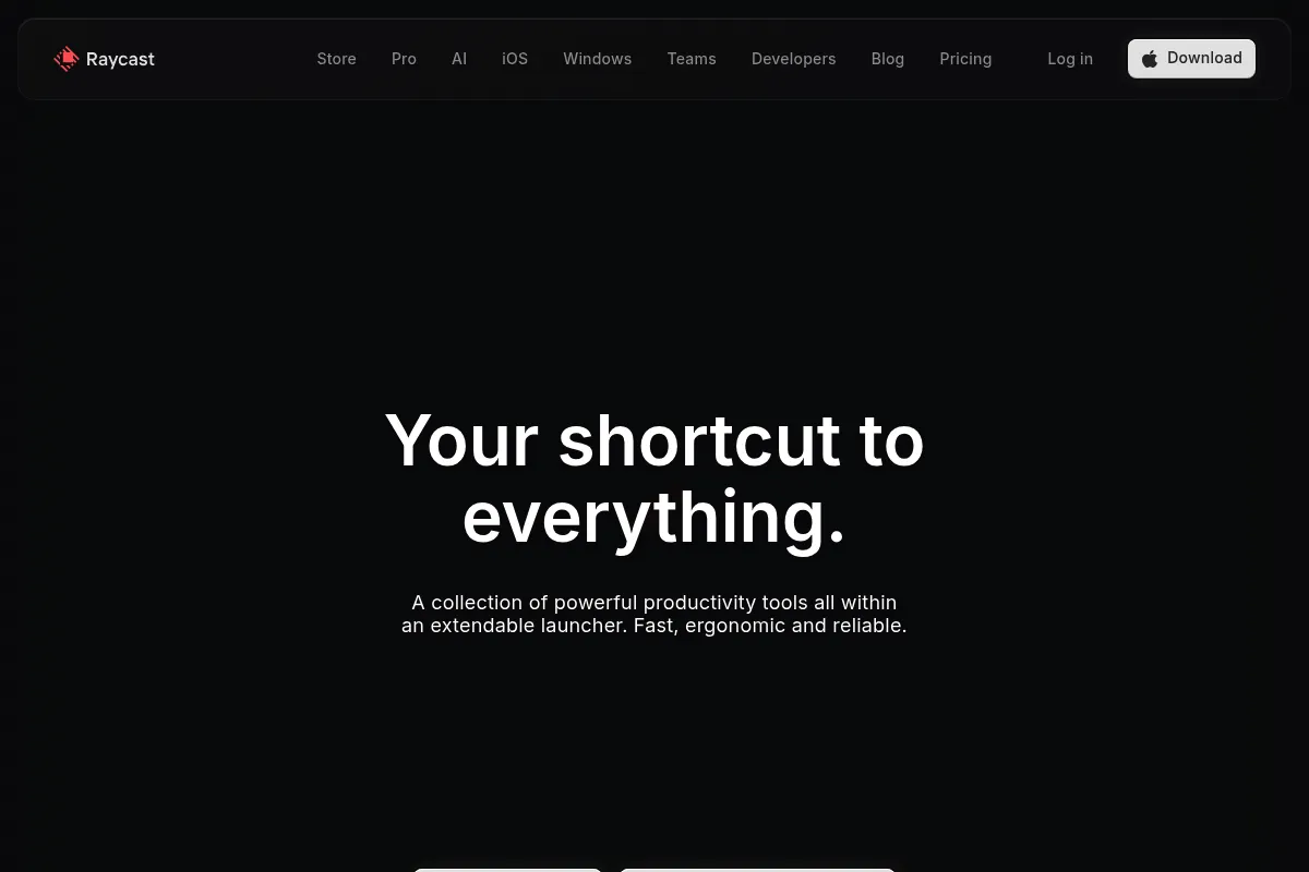 Raycast website preview