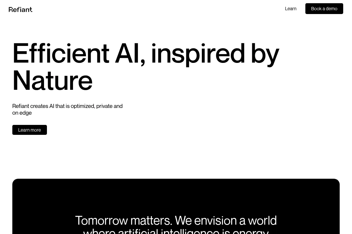 Refiant AI website preview