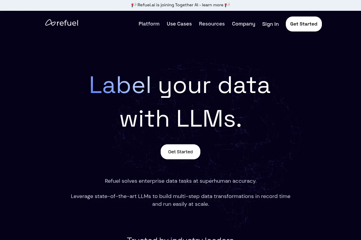 Refuel website preview