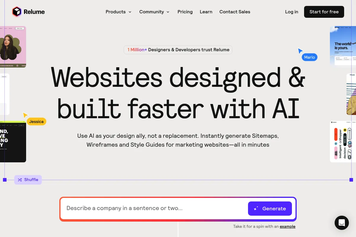 Relume website preview