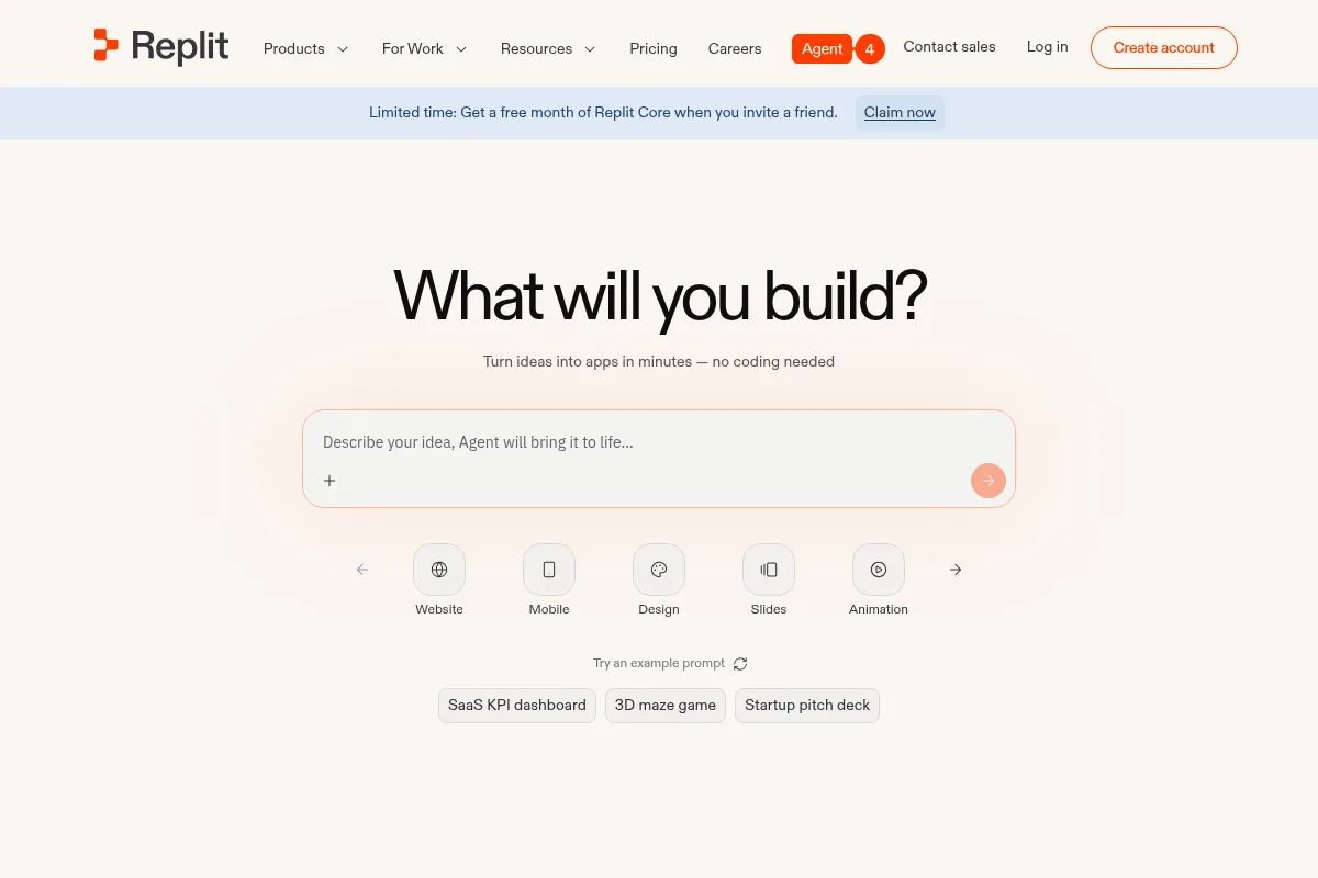 Replit website preview