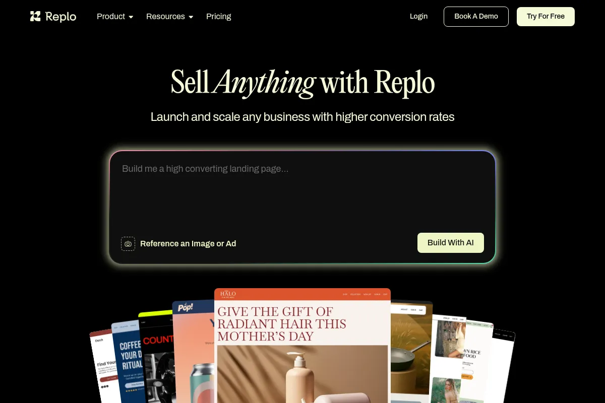 Replo website preview