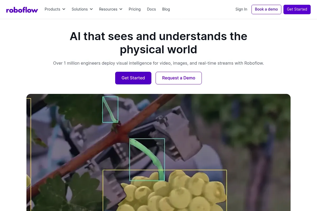 Roboflow website preview