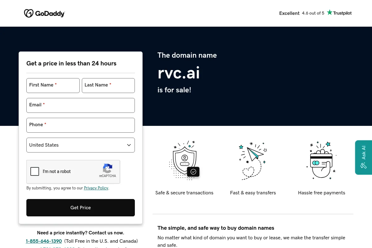 RVC.AI website preview