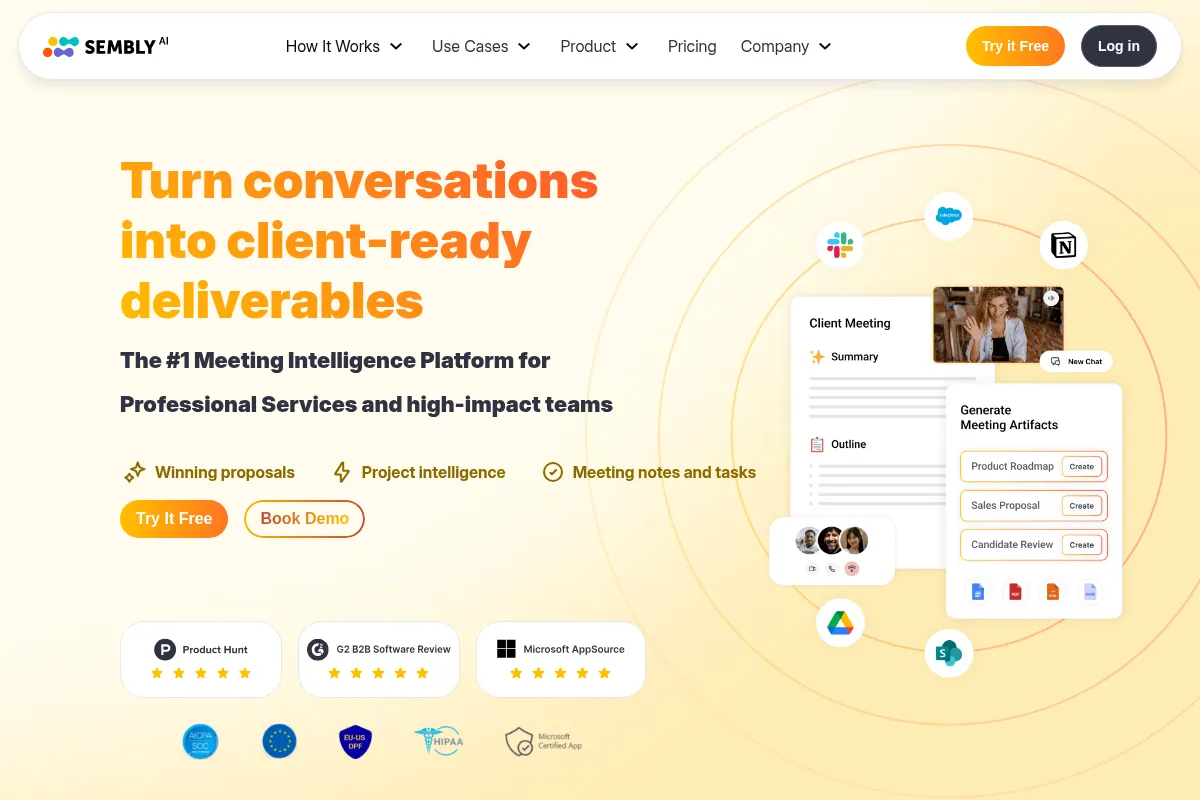 Sembly website preview